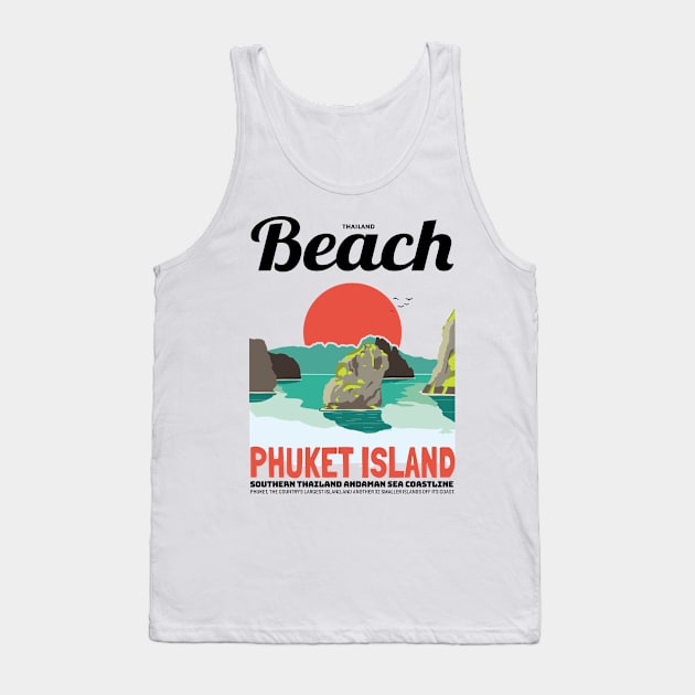 Holiday in Thailand Beach Tank Top by KewaleeTee